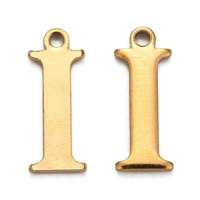 Ion Plating(IP) 304 Stainless Steel Alphabet Charms