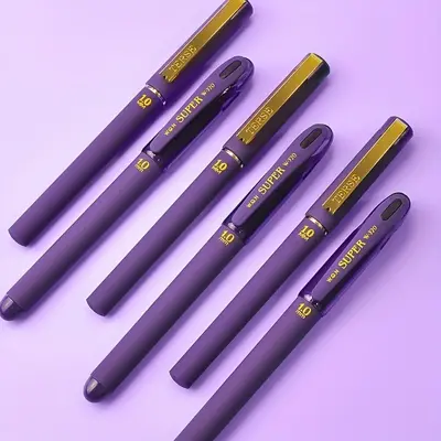 Unique Purple Ink Ballpoint Pen, 1.0mm Smooth Writing Ballpoint Pen Markers, Large Capacity Writing Pen, Office Stationery &...