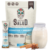 Salud 2-in-1 Hydration & Immunity Packets – Horchata Flavor – with Electrolytes, Immune Support, Elderberry & Dairy & Soy...