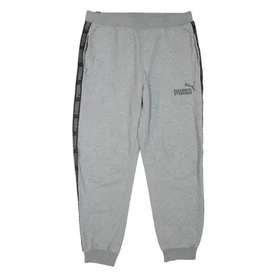 PUMA Mens Joggers Grey Tapered L W32 L27