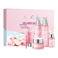 Sakura Collagen Moisturizing Revitalizing Six Piece Set,Brighten Skin Tone,Delicate And Tender Skin,Deep Moisture Repairing,B...