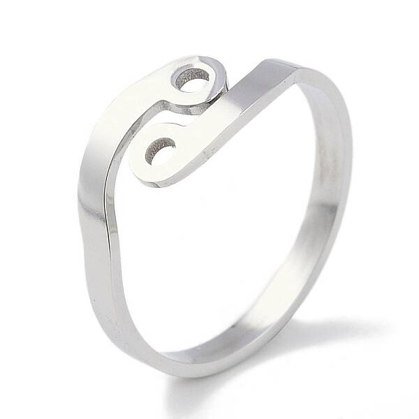 Non-Tarnish Constellations 304 Stainless Steel Open Cuff Ring for Women