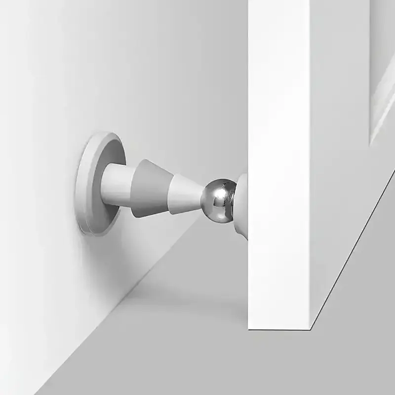 Magnetic Silent Door Stop, Silicone Punch-free Anti-collision Door Stop, Locking Door Stop for Home Use