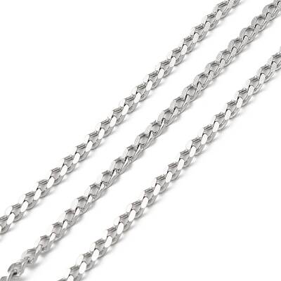 Tarnish Resistant 304 Stainless Steel Faceted Curb Chains