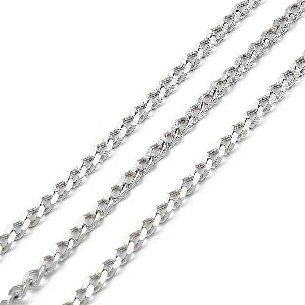 Tarnish Resistant 304 Stainless Steel Faceted Curb Chains