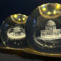 The Dome of the Rock and The Kaaba Galaxy Lamp Islamic Home Decor & Gift