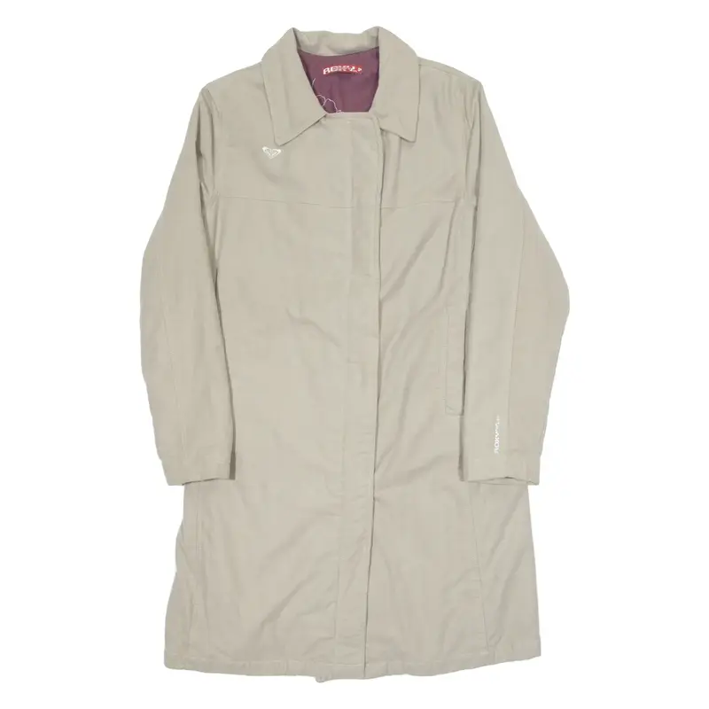 QUIKSILVER Roxy Womens Overcoat Coat Beige 90s S