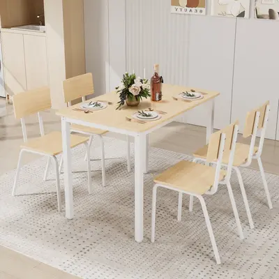 Bellemave 5-Piece Dining Table Set with 4 Chairs, 43\