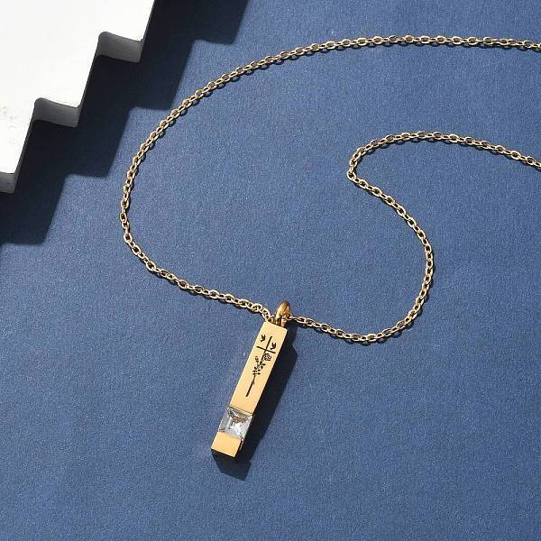 304 Stainless Steel Engraved Flower Cross Rectangle Pet Memorial Keepsake Urn Ashes Pendant Necklaces