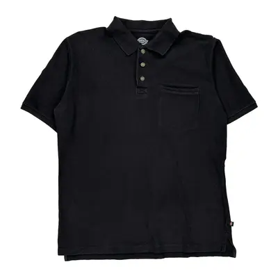 Dickies Polo Shirt - Large Black Cotton