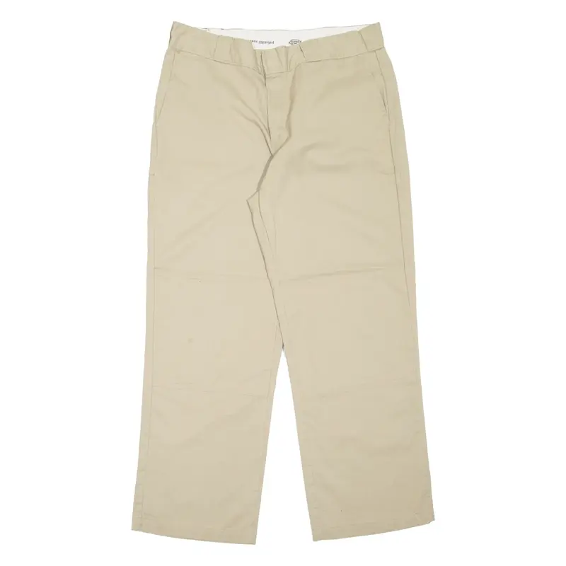DICKIES Workwear Mens Trousers Beige Relaxed Straight W36 L30
