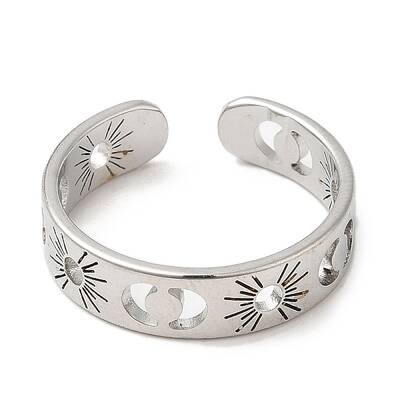 Non-Tarnish 304 Stainless Steel Open Cuff Rings