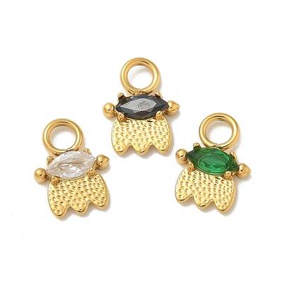 Ion Plating(IP) 304 Stainless Steel with Rhinestone Charms