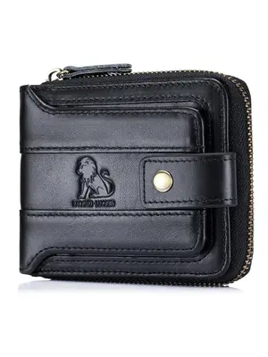 Men's 1 Piece Minimalist Casual Plain Short Wallet, Multi-functional Purse with Card Slots For Work & Daily Used