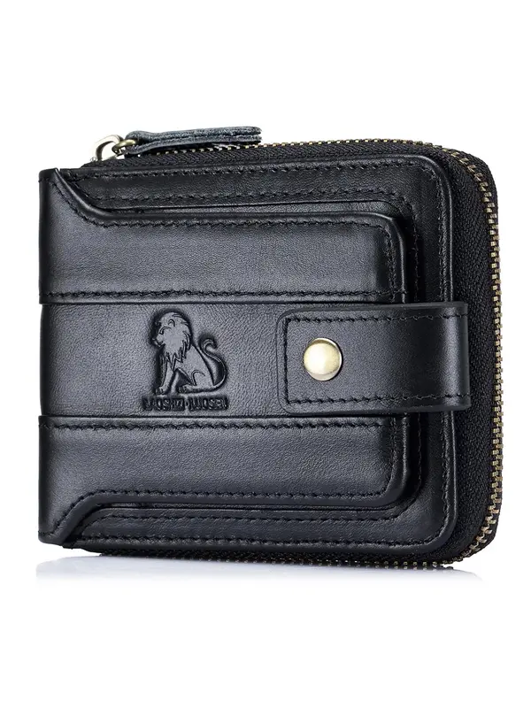 Men's 1 Piece Minimalist Casual Plain Short Wallet, Multi-functional Purse with Card Slots For Work & Daily Used