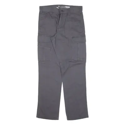 CARHARTT IRR Cargo Workwear Mens Trousers Grey Relaxed Straight W30 L32