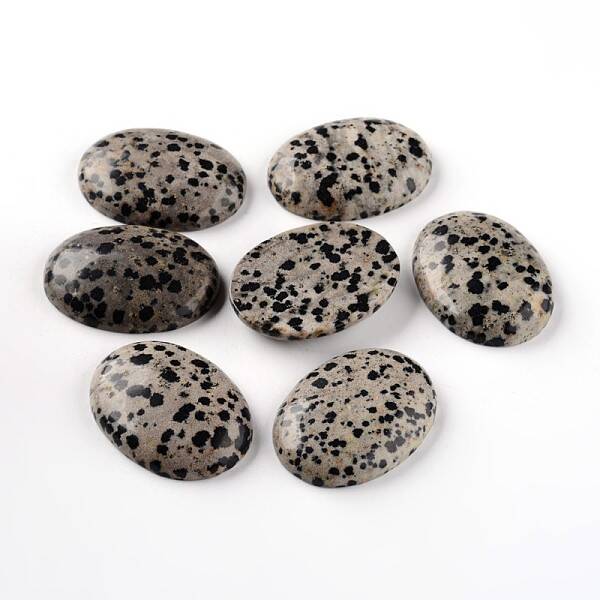 Oval Natural Dalmatian Jasper Cabochons
