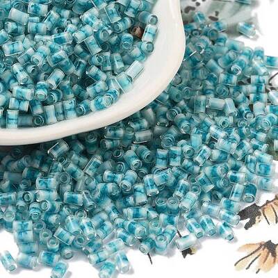 Two Tone Inside Colours Transparent Glass Seed Beads