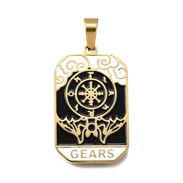 Tarot 304 Stainless Steel Enamel Pendants