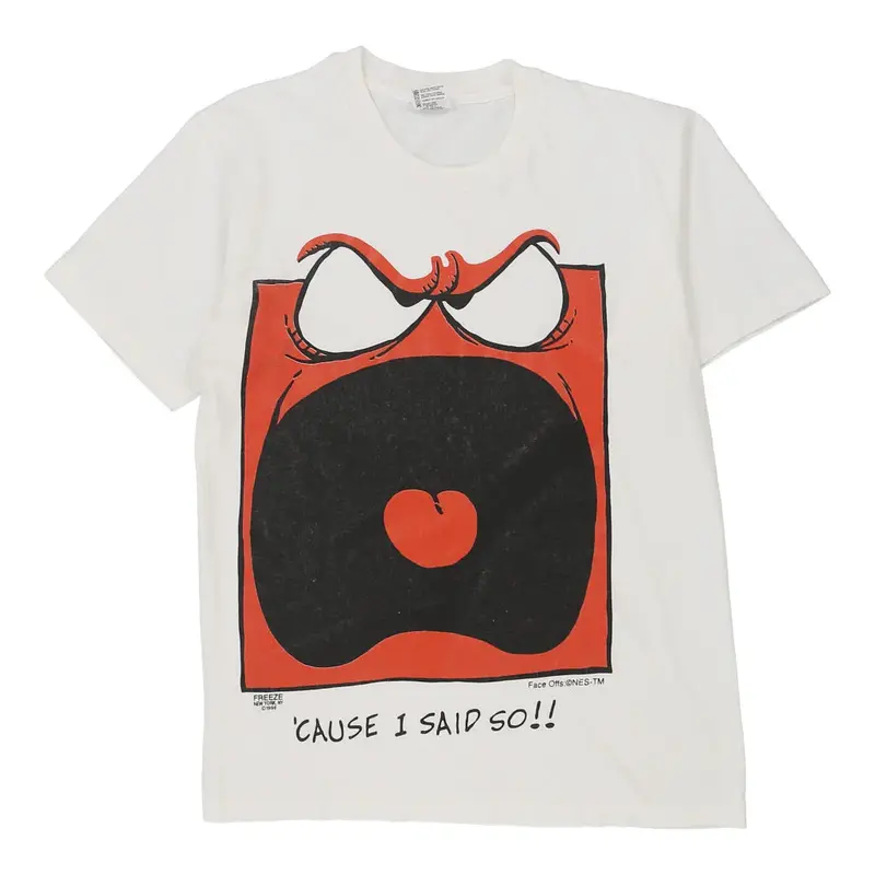 Single Stitch 1996 Freeze Anvil Graphic T-Shirt - Medium White Cotton