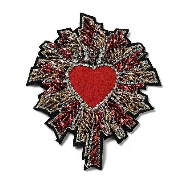 Heart Beading Sequin Rhinestone Costume Accessories