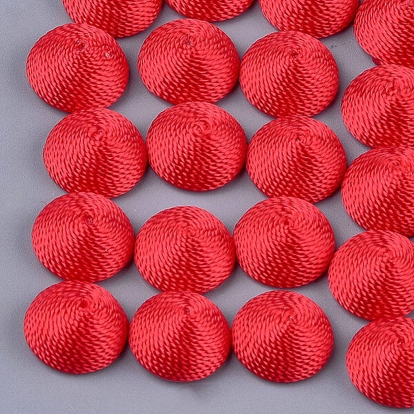 Polyester Thread Fabric Cabochons