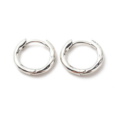 Brass Tubular Hoop Earrings for Women