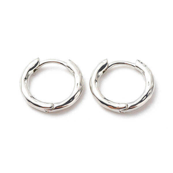 Brass Tubular Hoop Earrings for Women