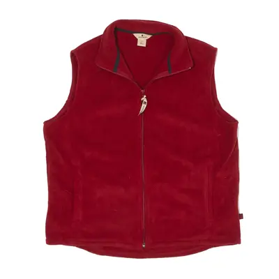 WOOLRICH Fleece Gilet Red Womens XL