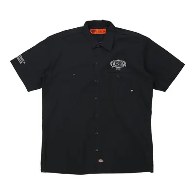 Canes Dickies Short Sleeve Shirt - Large Black Cotton Blend