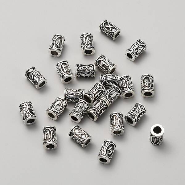 24Pcs 24 Style Tibetan Style Alloy Dreadlocks Braiding Beads