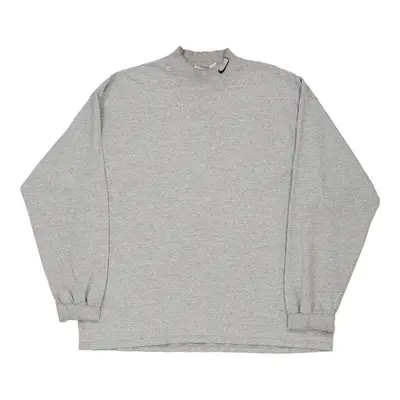 Nike Long Sleeve T-Shirt - Medium Grey Cotton