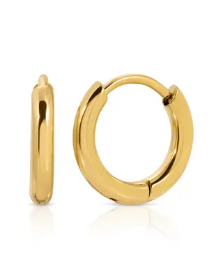 Thin Small Hoop Earrings | Metal Color: Gold