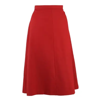 Womens A-Line Skirt Red Knee Length M