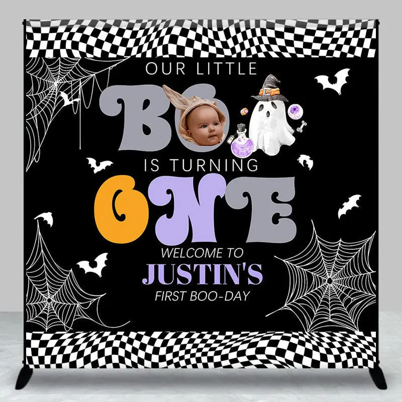 Aperturee Little Boo Halloween Custom Photo Birthday Backdrop - Aperturee