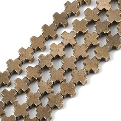 Electroplated Synthetic Non-magnetic Hematite Beads Strands