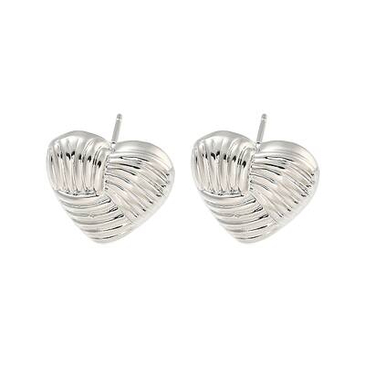 Rack Plating Brass Stud Earrings