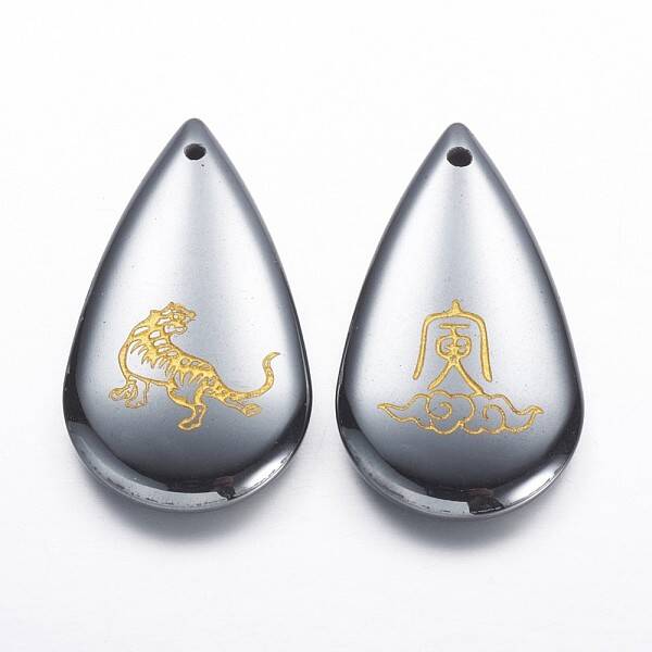 Non-magnetic Synthetic Hematite Pendants