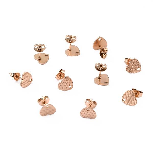 Ion Plating(IP) 304 Stainless Steel Stud Earring Findings