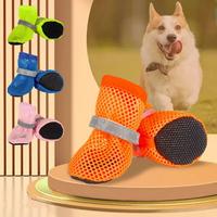 small Dog Shoes Breathable Mesh Boots,Summer Breathable Dog Boots Nonslip Sole Paw Protector for Small Medium