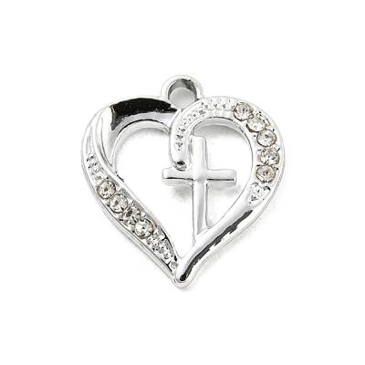 UV Plating Alloy Rhinestone Pendants