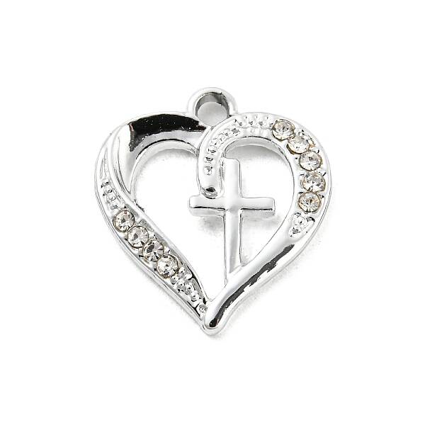 UV Plating Alloy Rhinestone Pendants