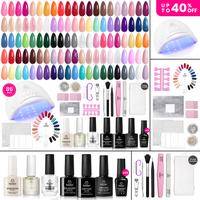 Beetles Gel Nail Polish Kit with U V Light Base and Matte&Glossy Top Coat Soak Off DIY Art Kit Manicure Tools Soak Off for Al...