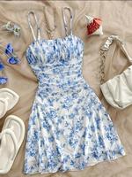 Women's Floral Print Cami Dress, Elegant Fashion Casual A Line Dress for Party Dating Wear, Ladies Dress for Summer, Womenswe...