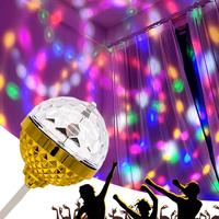 USB Powered Desktop RGB Disco Ball Light - Colorful 360° Rotation  Flashing Effect  ABS Body  Suitable for Home Party  KTV  ...
