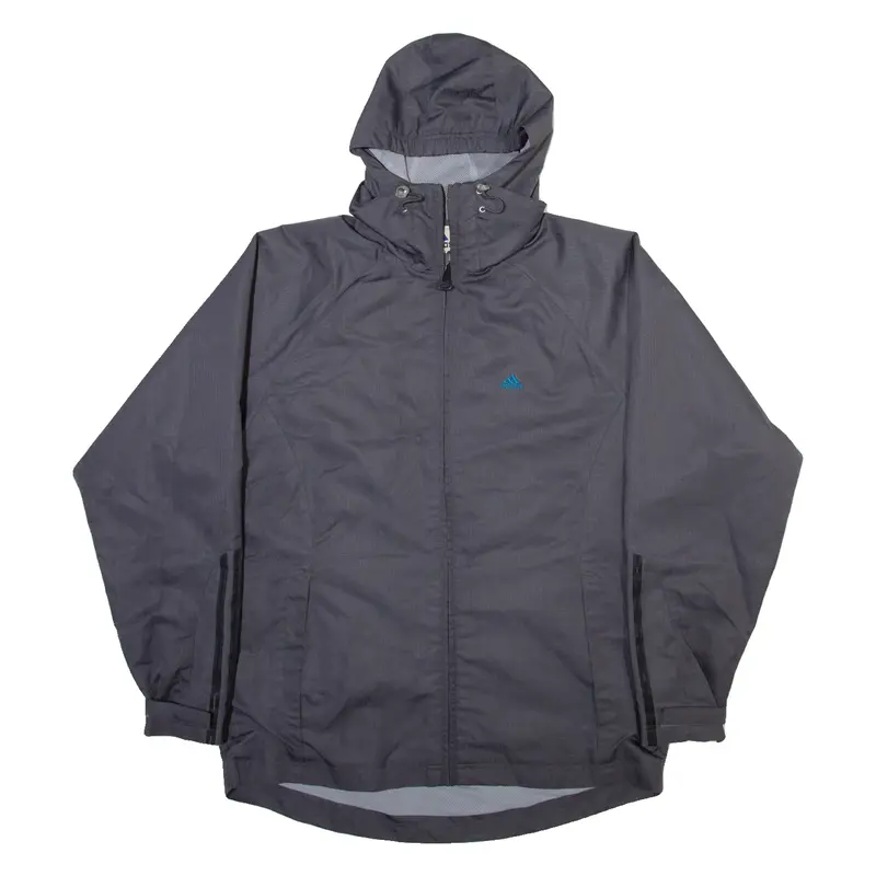 ADIDAS Mens Track Jacket Grey Hooded XL