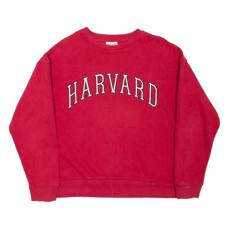 HARVARD UNIVERSITY Womens Sweatshirt Red USA M
