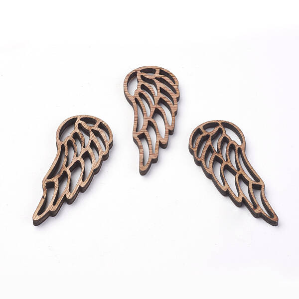 Undyed Wooden Sewing Big Pendants