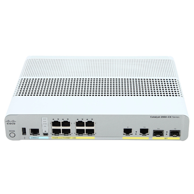 WS-C2960CX-8PC-L-A1 Cisco Catalyst 3560-CX Series 2960CX-8P 8 x Ports PoE+ 10/100/1000Base-T + 2 x GE RJ-45 Ports + 2 x SFP P...