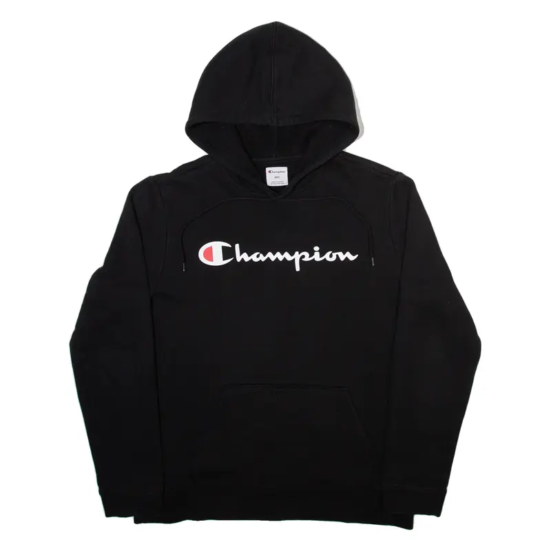 CHAMPION Mens Black Hoodie M